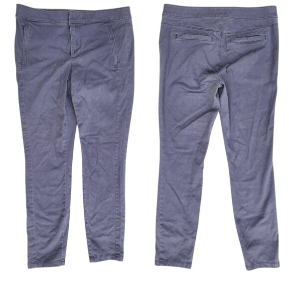 Loft Gray Chino Pants Straight Leg Size 6 Petite Marisa Fit Women's mid rise ank - Picture 4 of 8